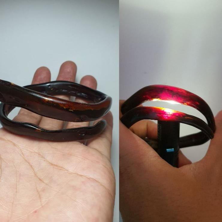 ✿ gelang akar bahar merah asli dan natural size kecil minimalis ○