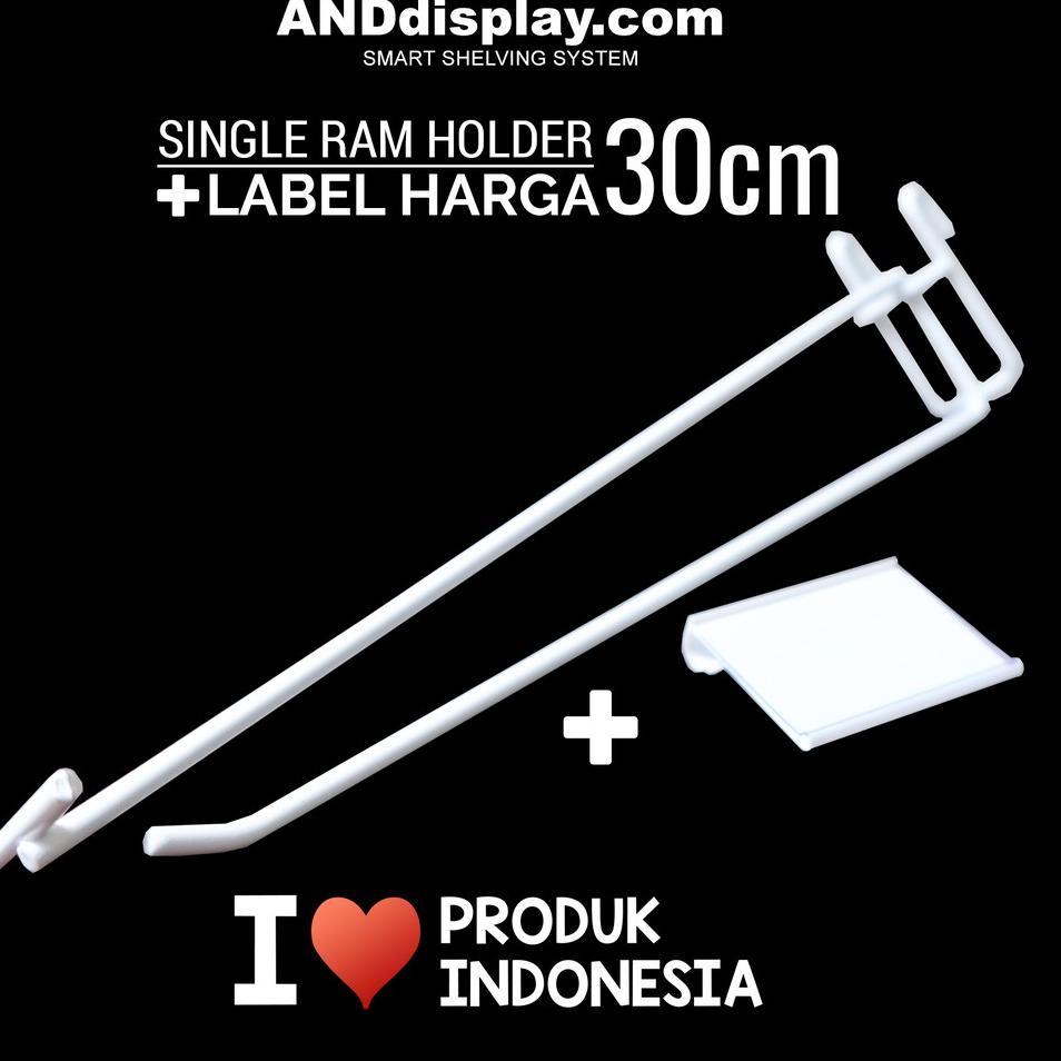 

Kekinian - SINGLE RAM HOLDER 30CM/10PCS + LABEL 6CM CANTOLAN GANTUNGAN PRICE TAG ~