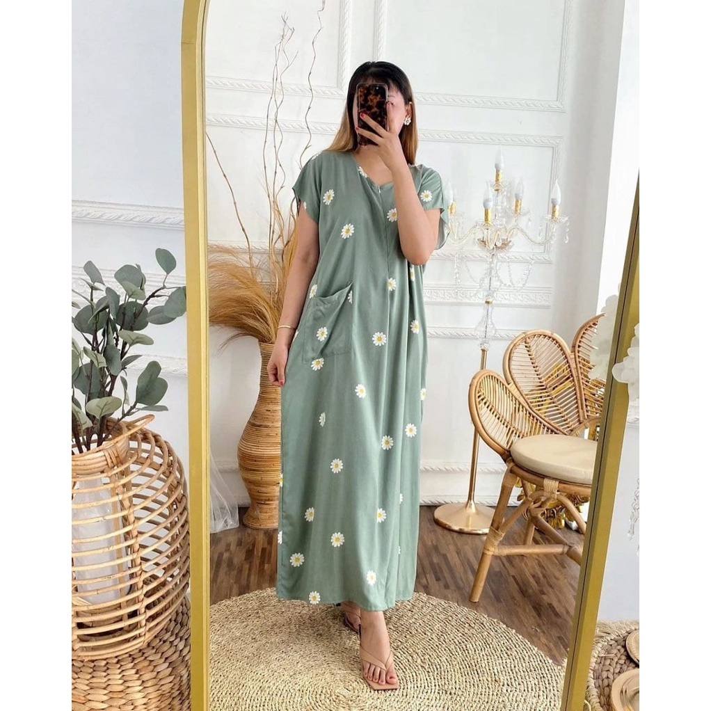 Gamis Rayon Viscose Payung Busui Panjang LD 100cm - 116cm