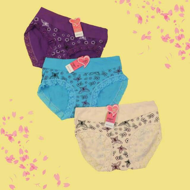 Cd Fashion Wanita Motif Renda Samping CC80