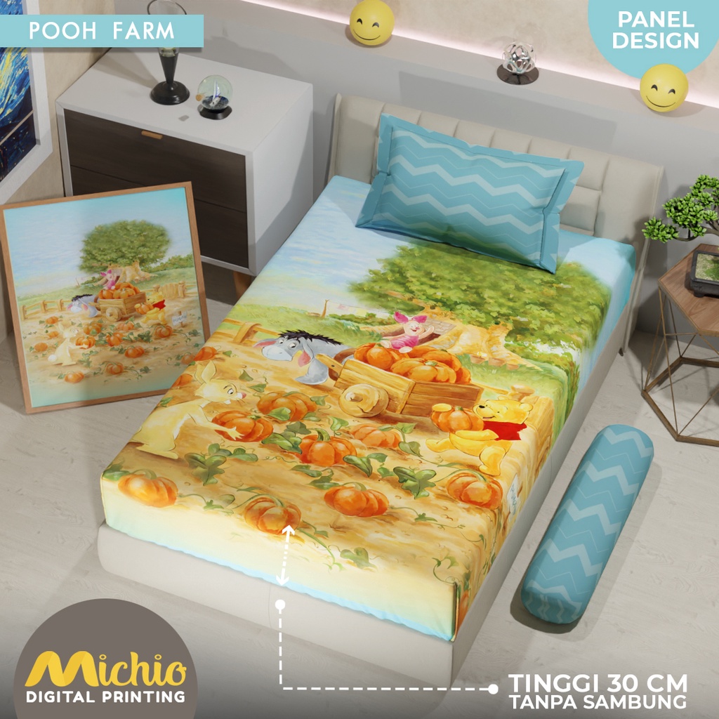 Michio Digital Printing Sprei Uk 120 T 30 - Pooh Farm