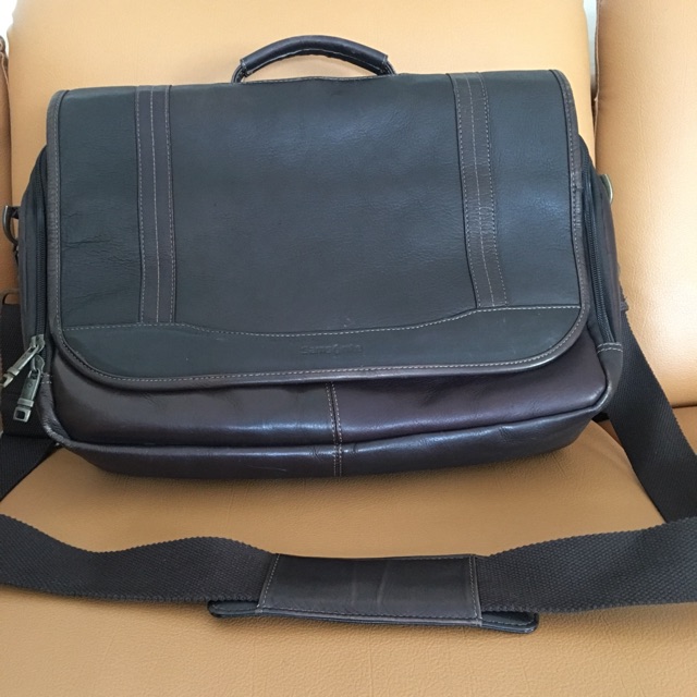 PRELOVED Samsonite Durham Columbian Leather Flapover Bag