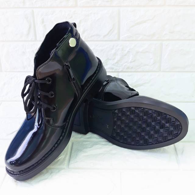 Sepatu Pdh Resleting Tali Kilap Kantor Dinas Satpam Tni Polri