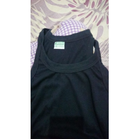 1/2 Lusin singlet warna hitam / 6pcs kaos dalam warna hitam murah