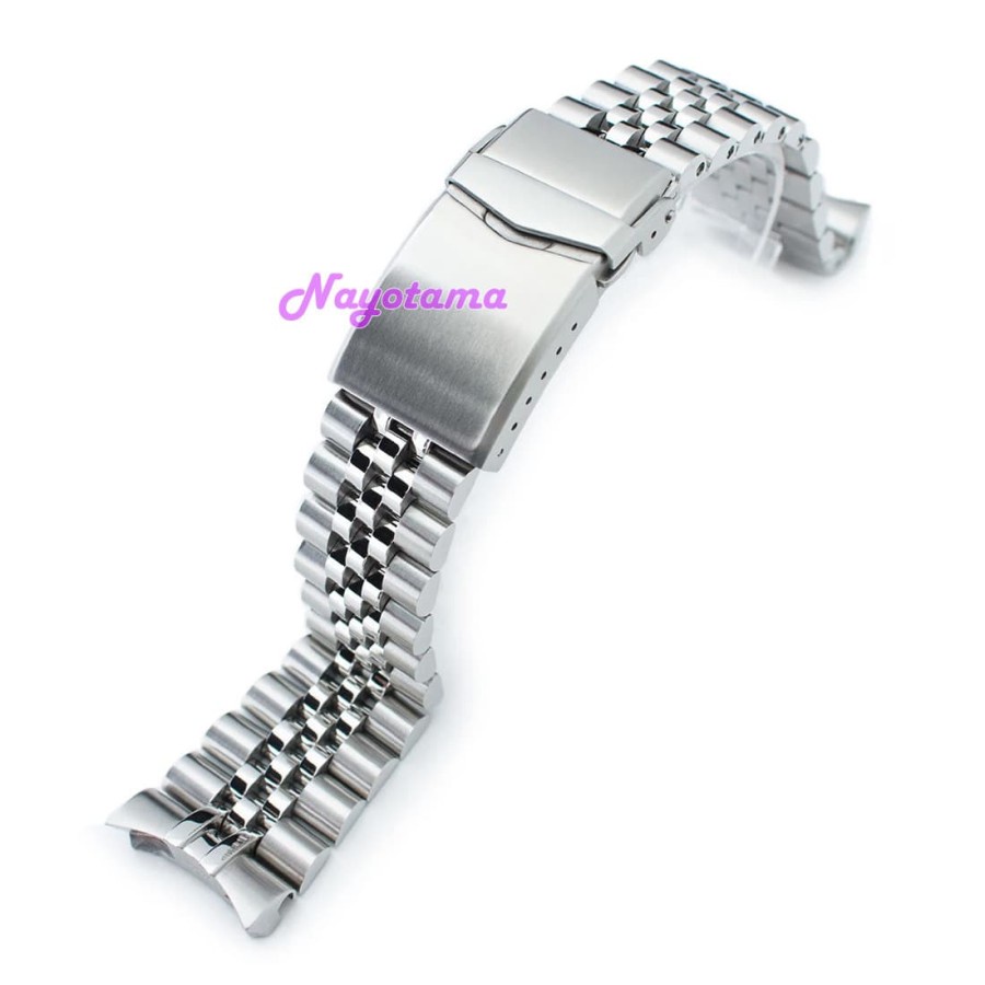 22mm Miltat Super J Louis Rantai Jubilee untuk Jam Tangan Seiko SKX007 SKX009 Stainless Steel dengan