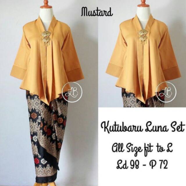 Set kebaya luna mustard
