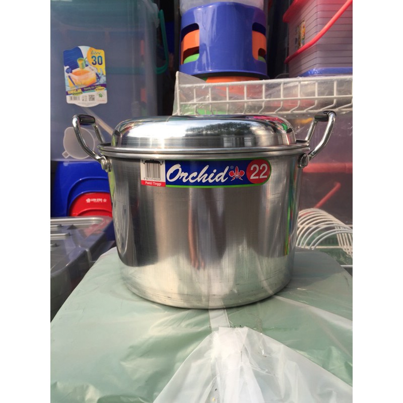 ORCHID - Panci Masak Air No 22 / Panci Tinggi Aluminium