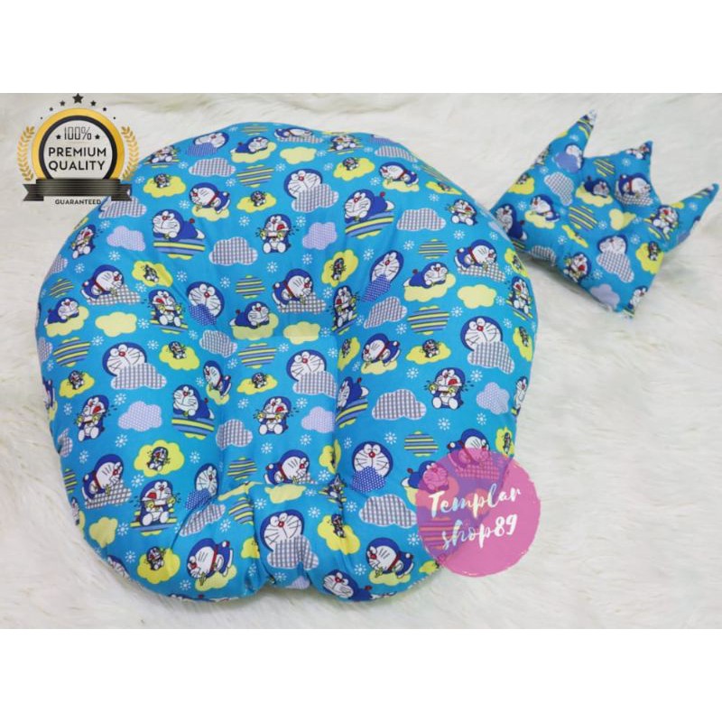 sofa bayi / baby launger / free tas mika dan bantal bayi motip emon awan