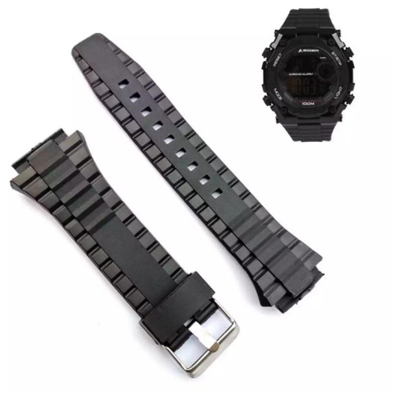 strap jam tangan QQ gisok dll 6604 tali jam tangan digital strap jam  tangan sport