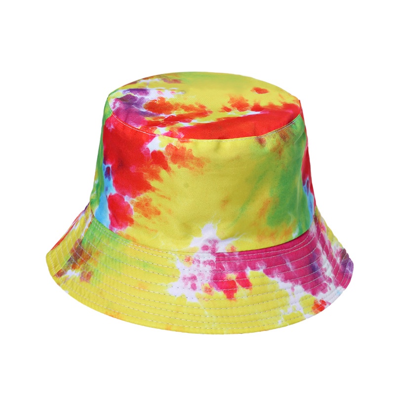 Topi Bucket Dua Sisi Motif Tie Dye 8 Warna Gaya Korea Untuk Unisex