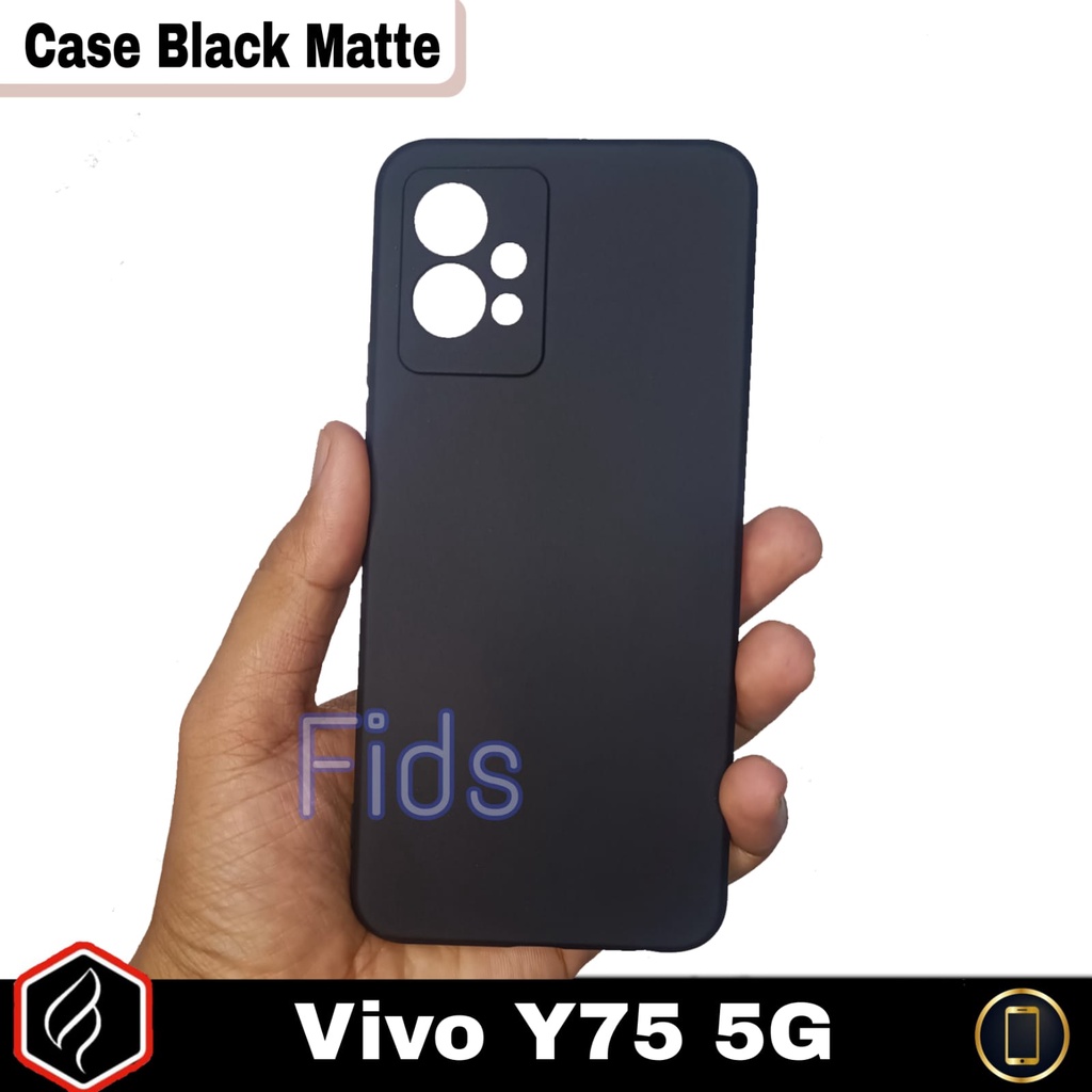 Promo Case VIVO Y75 5G Soft Case Black Matte Casing Premium Slim Exellent Cover | Soft Matte | Soft Case Macaron