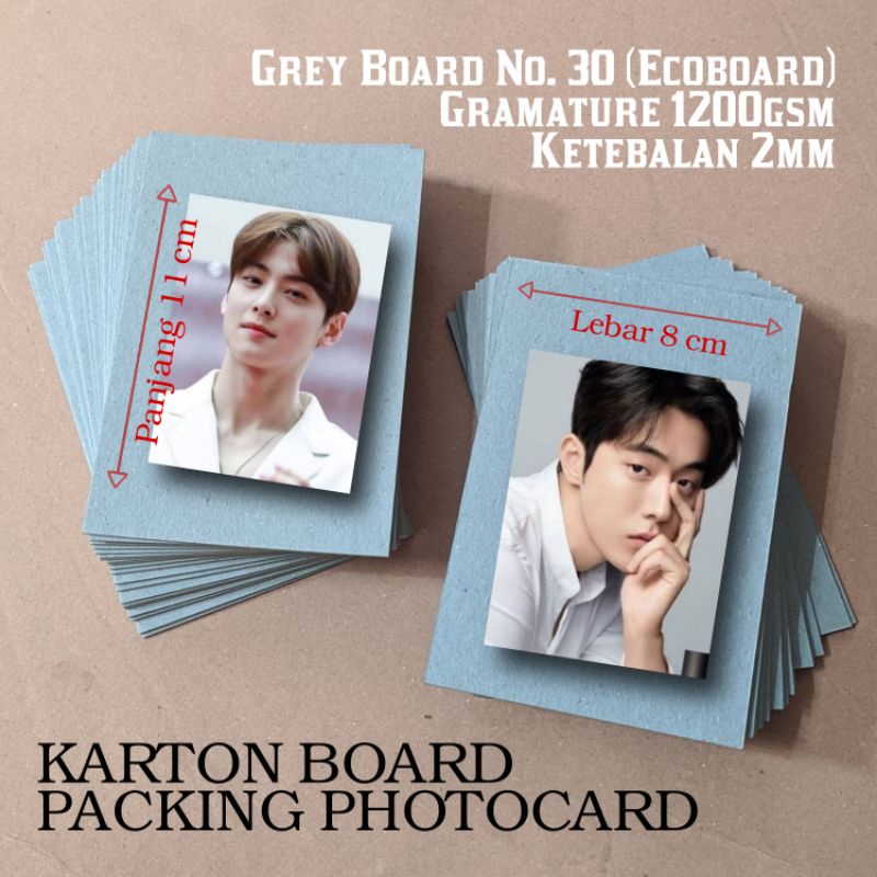 SATUAN (8X11) - Karton Board/Yellow Board/Grey Board/Packing Photocard Trading Card Custom