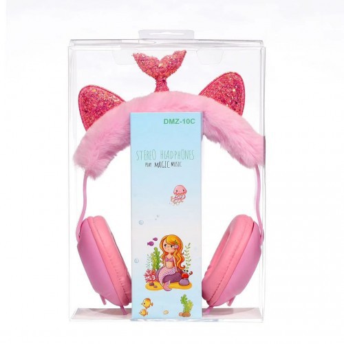 HGM-019 Headset Bando Karakter Lumba Ekor Putri Duyung / Headphone Kabel Kids Cartoon