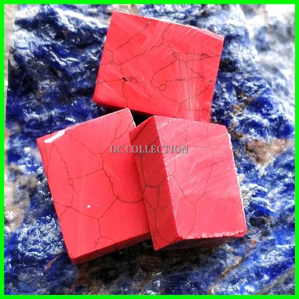 Bahan Batu Akik Pirus Merah Hongkong Dijamin Murah