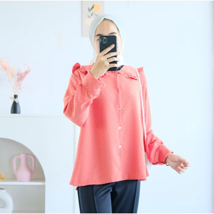 (MSB) BLOUSE OKITA OVERSIZE ATASAN KEMEJA WANITA SHIRT