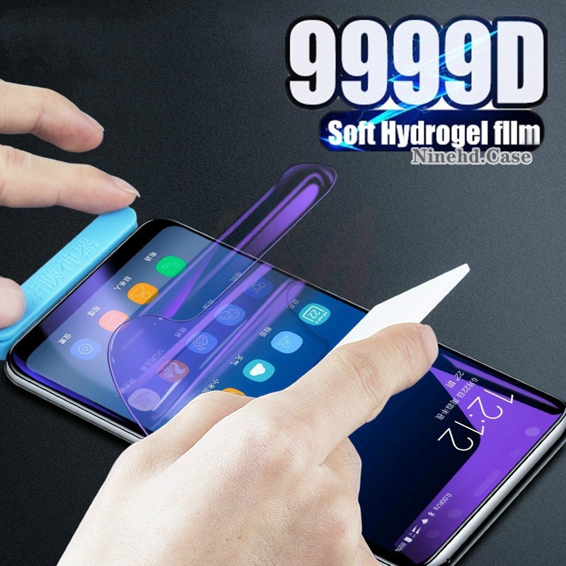 【Ready Stock】Screen Protector For Samsung S20FE A42 M51 A21s A71 A51 A70 A50 A50s A30s A30 A20 S20 S10 S9 S8 Plus S10e Note 10 Plus Note 9 8 Purple Light Hydrogel Film Soft Film Full Cover Screen Protective Film