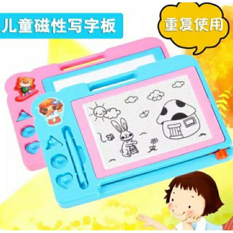 

MAINAN EDUKASI PAPAN TULIS ANAK MAGNET/ DRAWING BOARD BELAJAR MENULIS