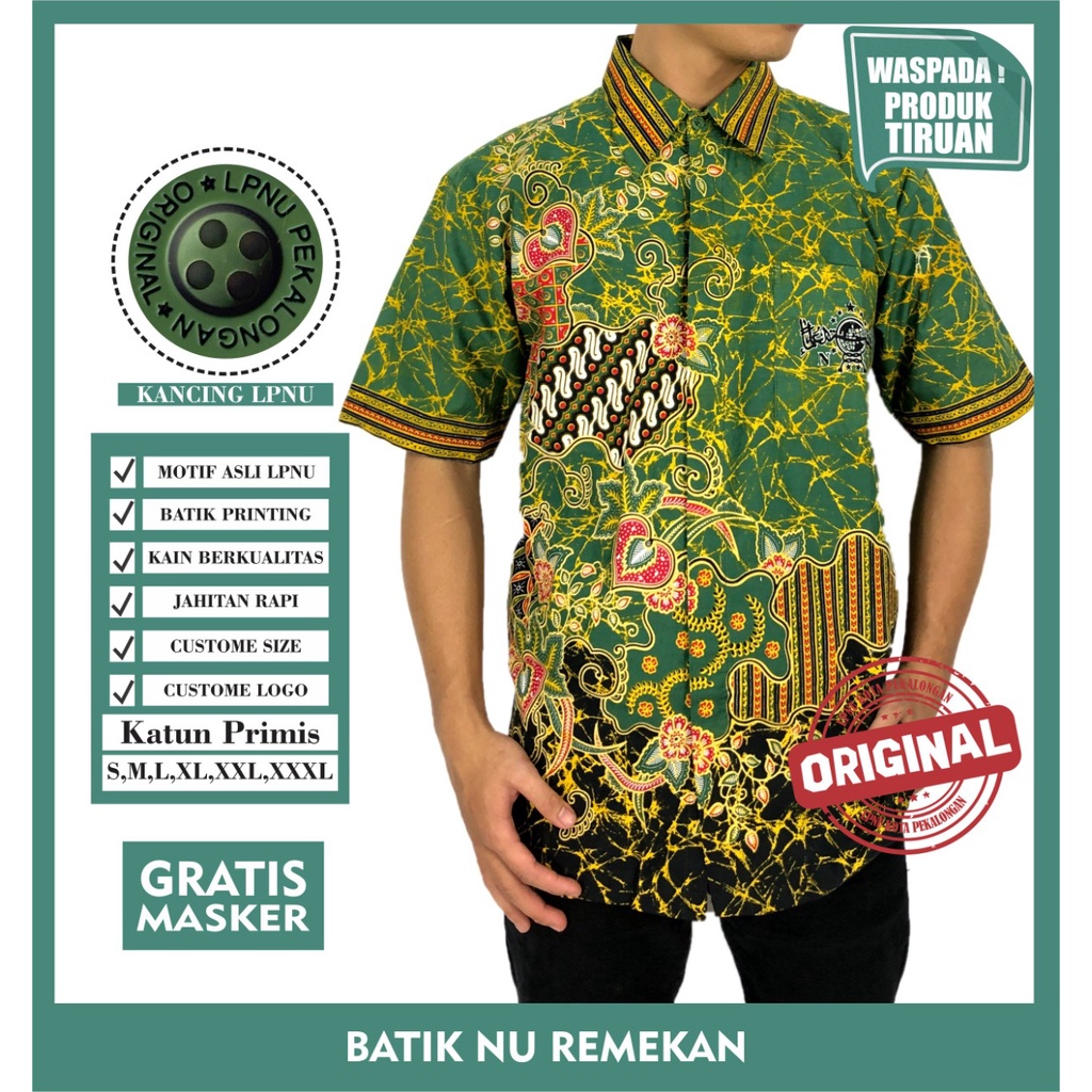 Hem batik nu remekan hem pria batik nu nahdlatul ulama