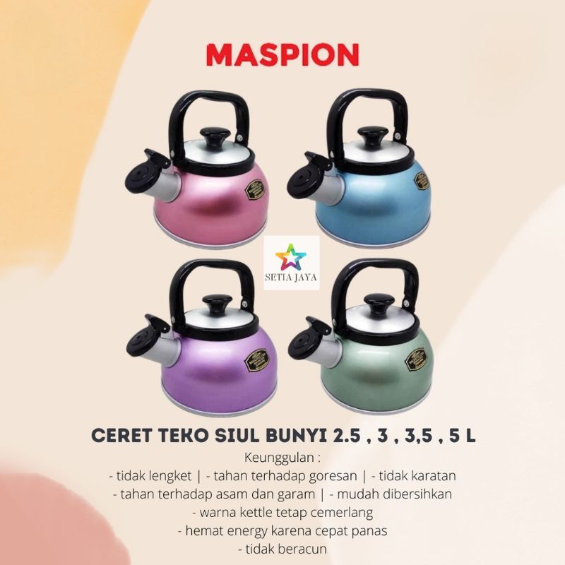 TEKO AIR BUNYI MASPION / TEKO BUNYI MASPION / TEKO SIUL RIGOLETTO 3,5 LITER