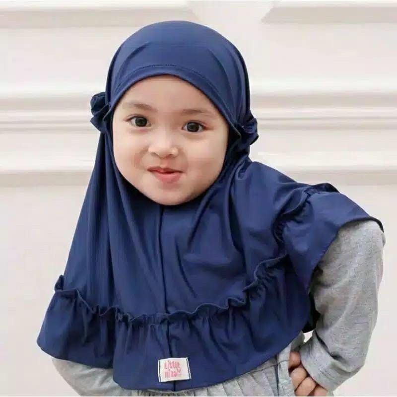 DK HIJAB Instant RUFFLE  / Jilbab Bergo Ruffle Simple Anak