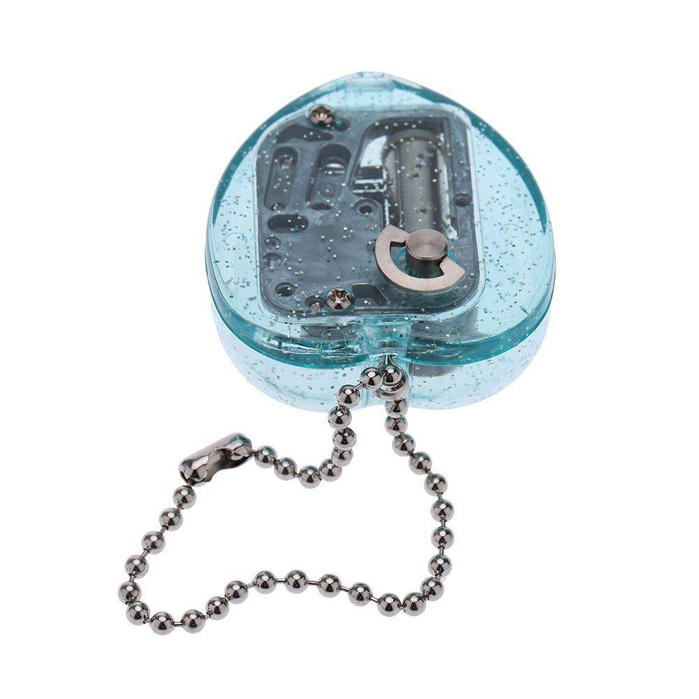 Lanfy Kotak Musik Mode Kastil Akrilik Di Langit Berbentuk Hati Gadis Tune Key Chain