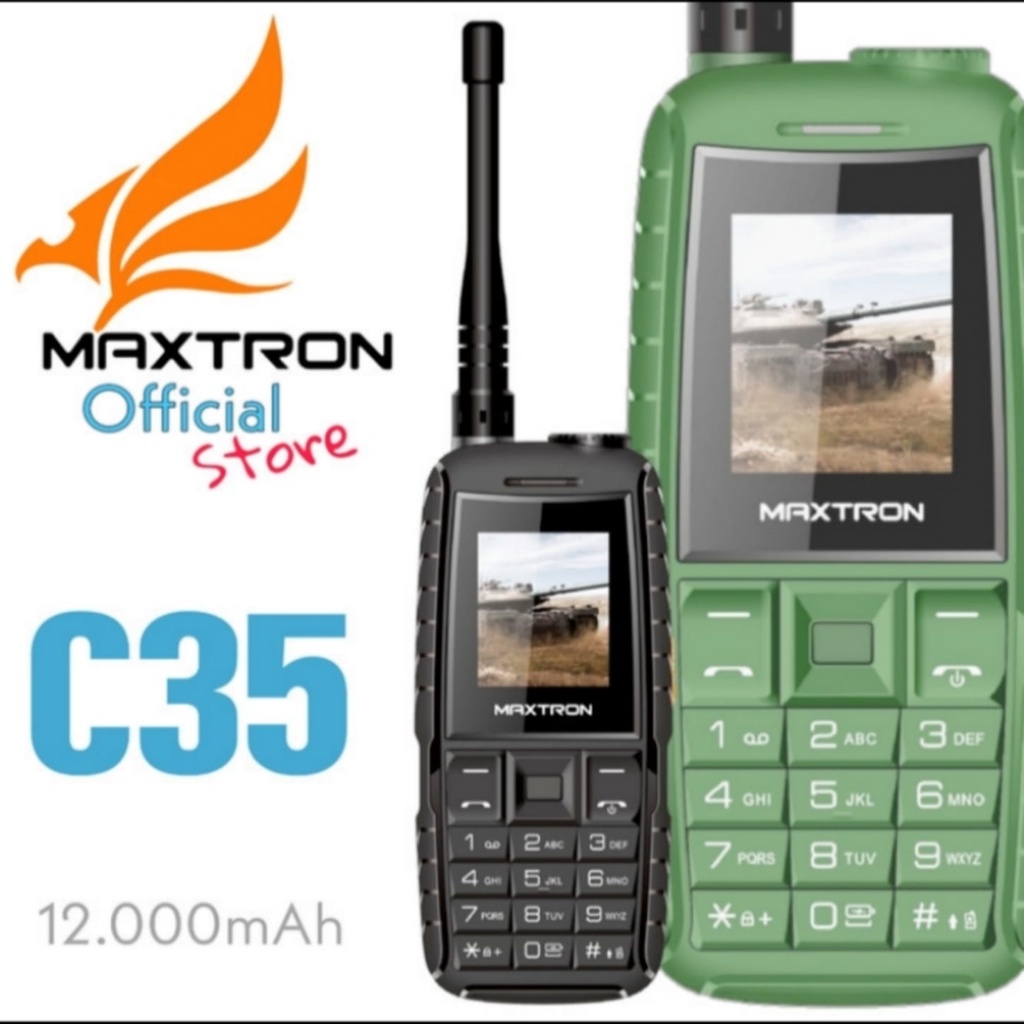 MAXTRON C35 NEW - HP OUTDOOR - BIG BATTERY - BIG SPEAKER - CAMERA - MP3 - RADIO FM - GARANSI RESMI