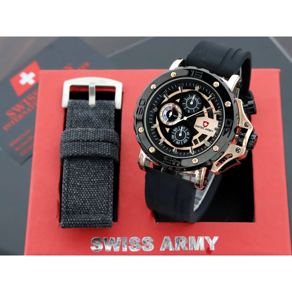 [BISA COD] Jam Tangan Pria ARMI 2619S Chrono&amp;Tanggal Aktif + Box Ori