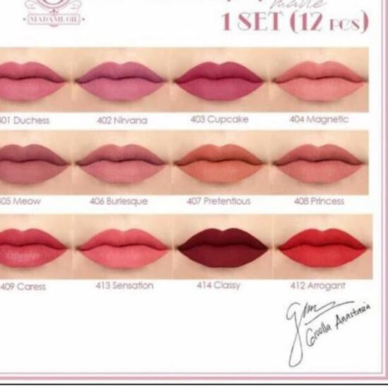 {Original} Madame GIE Magnifique Lip Liquide Matte Original / Madame Gie Lip Matte / Lip Cream Madam