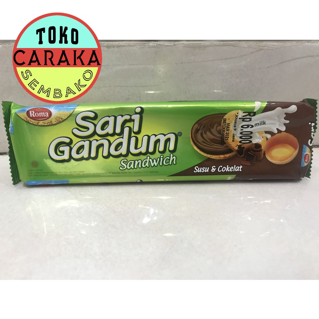 

Roma Sari Gandum Coklat 115g