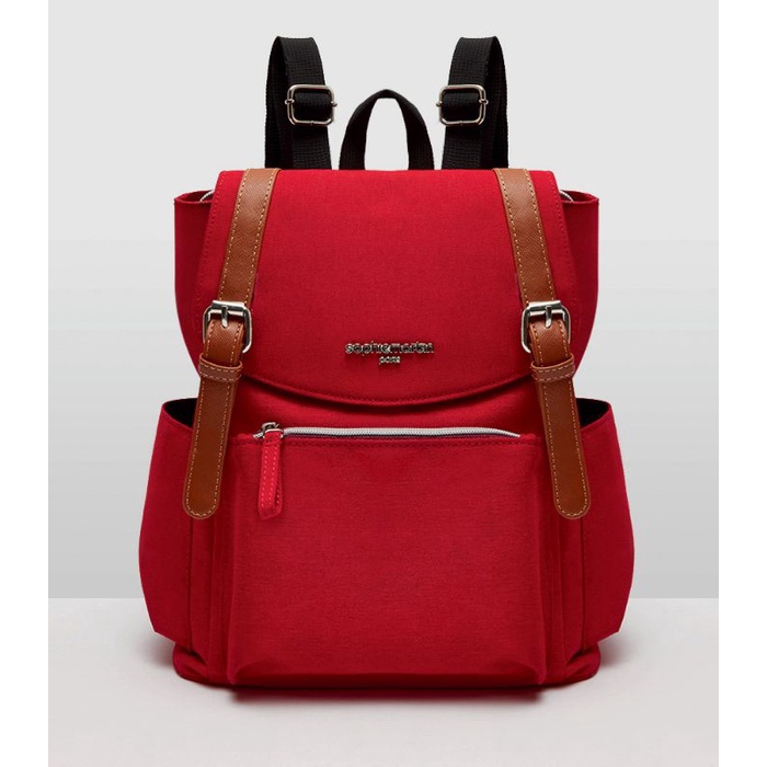Tas Ransel Punggung Wanita Pria Murah Axelard Red Original Sophie Martin Paris Terbaru Promo Mewah A