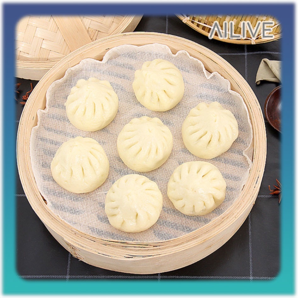 Alas Kukus Dimsum Silikon Anti Lengket / Tatakan Kukusan Dimsum Dumpling Bakpau Siomay