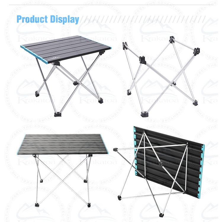 【COD】 Meja Lipat Outdoor Aluminium Sedang (Medium)` Portable Foldable Alumunium Table` Ringan Mancing Camping Piknik Taman