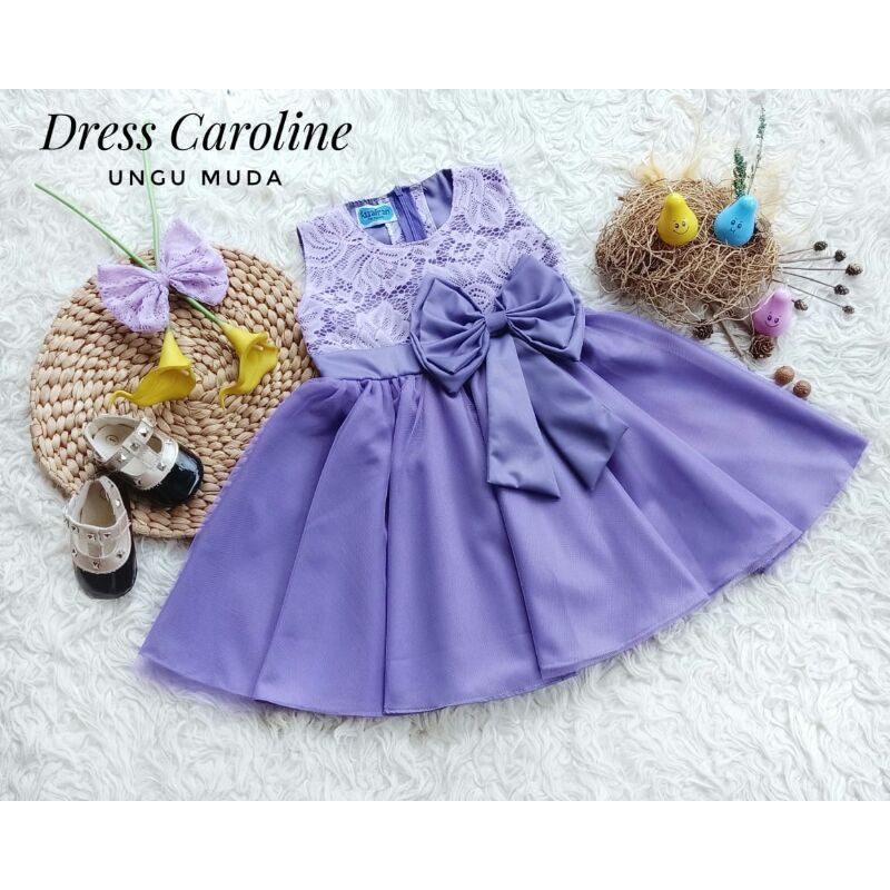 DRESS CAROLINE UNGU MUDA