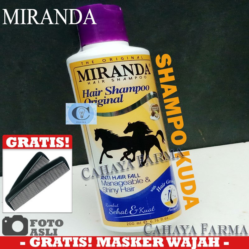 Miranda Original Shampo Sampo Shampoo Kuda Original BPOM 200 ml Pemanjang Penumbuh