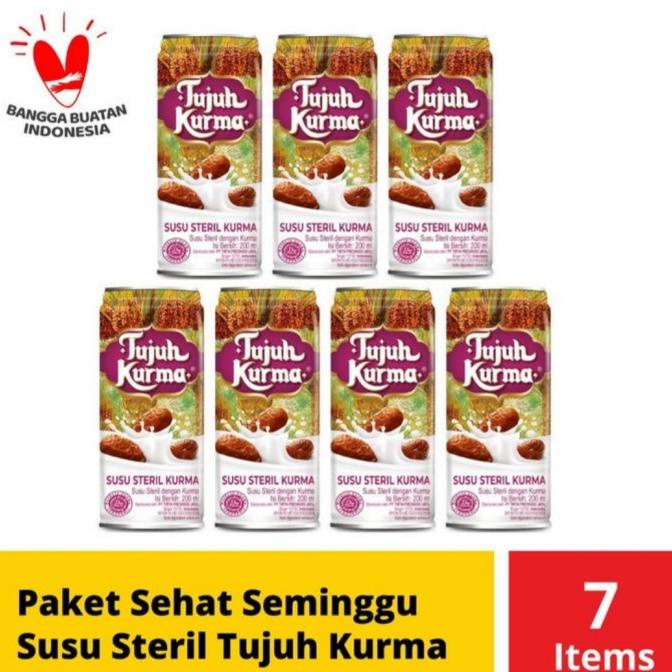 

Paket sehat Seminggu susu steril tujuh kurma 7 pcs