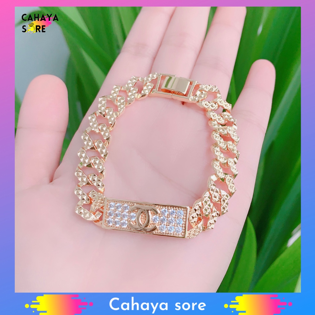 Xuping Set Gold Perhiasan Set Dewasa Model Silang Aksesoris Fashion Anti Karat XD08