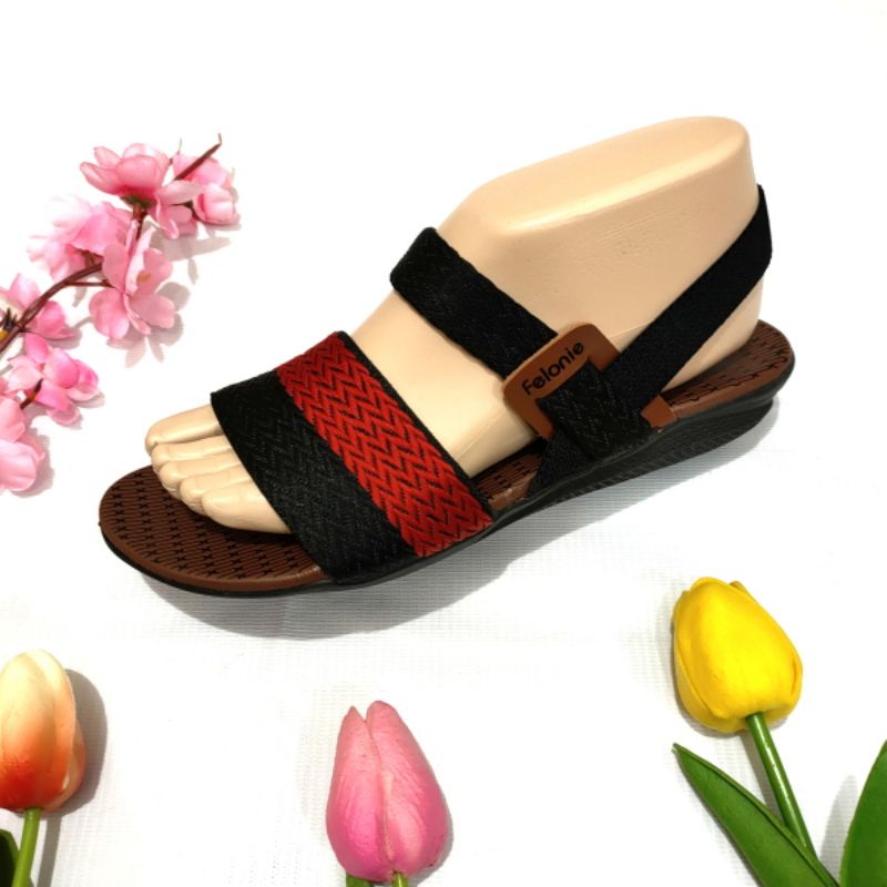 Sandal wanita Felonie DK 01 let elastis terbaru kekinian trendy murah