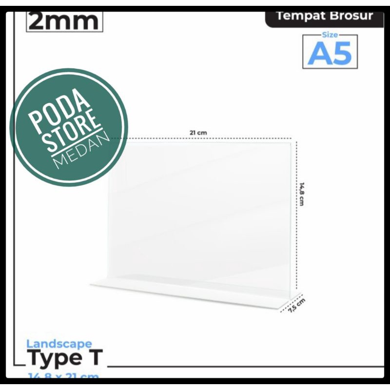 Tent holder akrilik landscape A5 TL