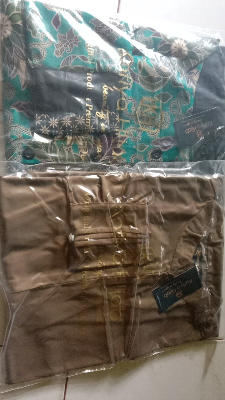 Gamis Batik Toska Couple By Kafiya Hijab