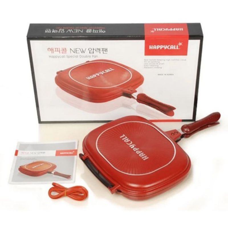 Teflon Happy Call 32cm Jumbo-Double Pan Original Korea-Dapat Karet Cadangan Termurah