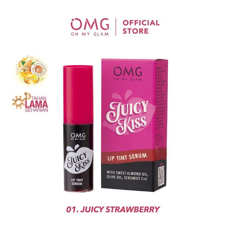 OMG OH MY GLAM Juicy Kiss Lip Tint Serum 5.3gr - Liptint OMG