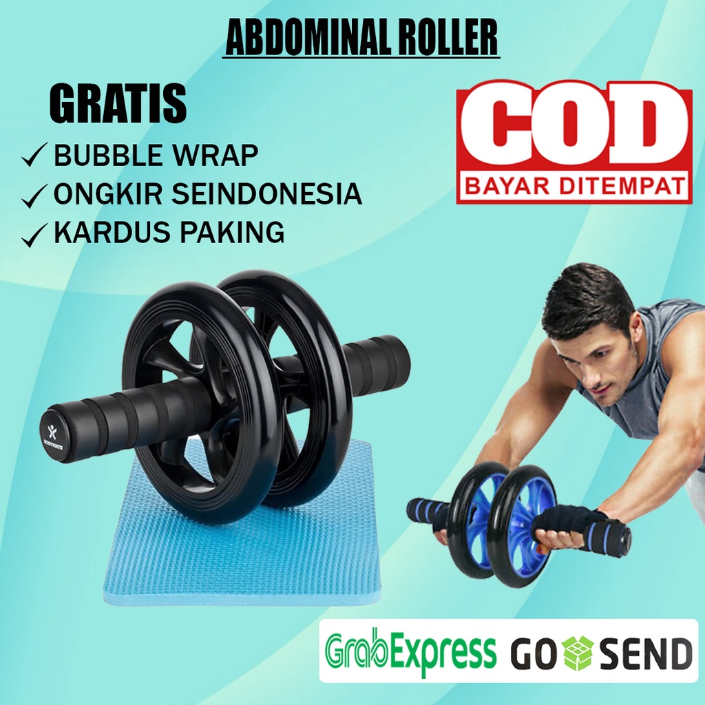 Alat Olahraga Pengecil Perut Alat Fitnes AB Roller AB Wheel Roller