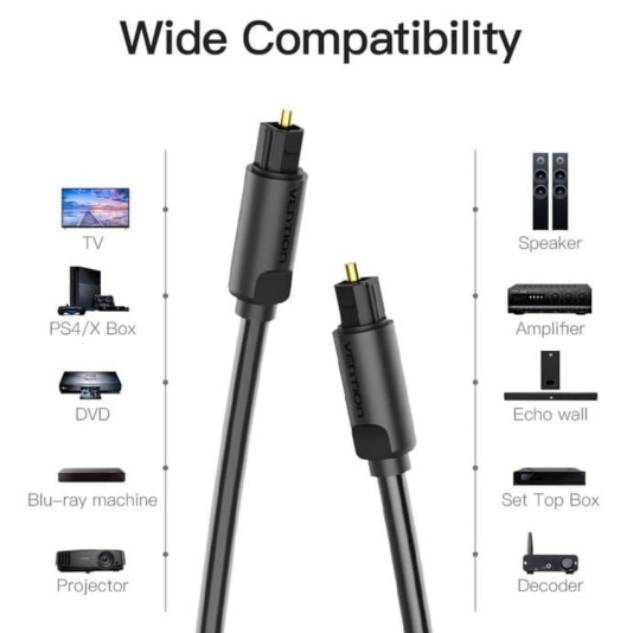 Vention BAE 1 meter / Kabel optik audio tv / Kabel fiber optik / Kabel optik / Kabel optical audio tv / Kabel audio / Kabel audio speaker