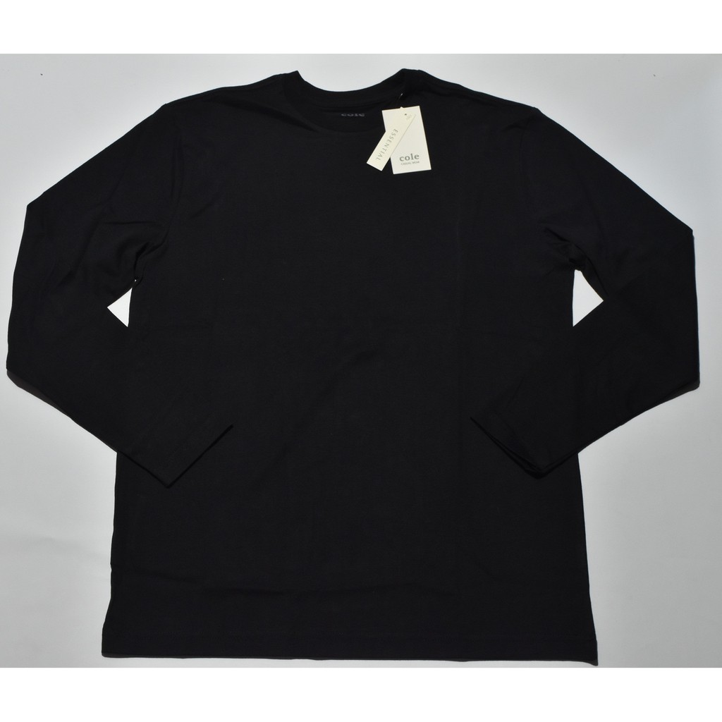 Kaos Pria COLE Casual Wear Hitam Lengan Panjang BK12 ORIGINAL & REAL PICTURE
