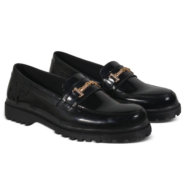 Sepatu Casual Wanita V 3791 Brand Varka Sepatu Slip On Wanita semi Formal Trendi Berkualitas - Hitam