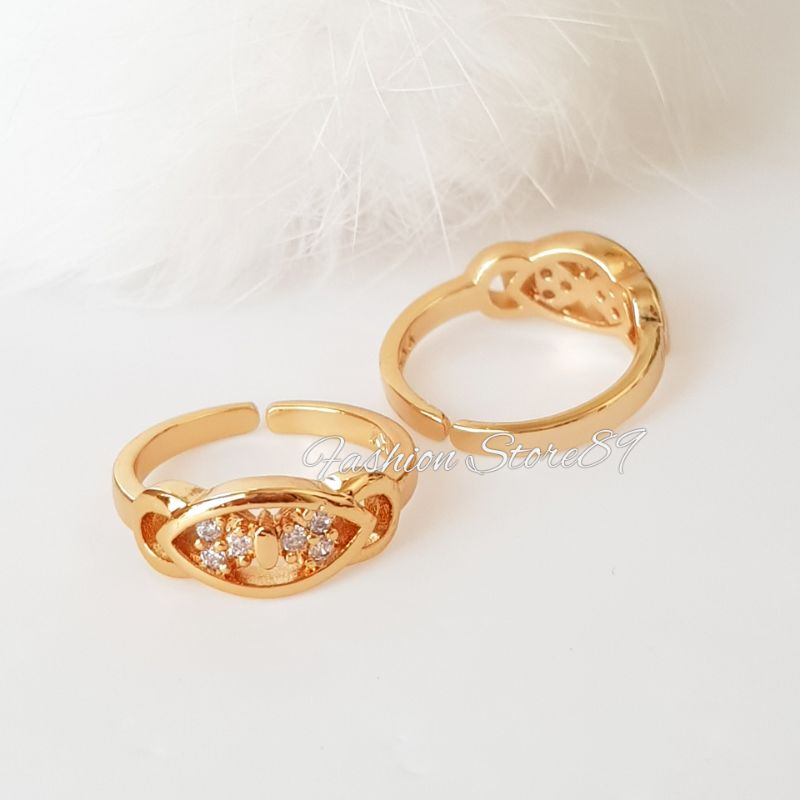 Cincin Anak karakter import lapis emas all size ukuran Antikarat