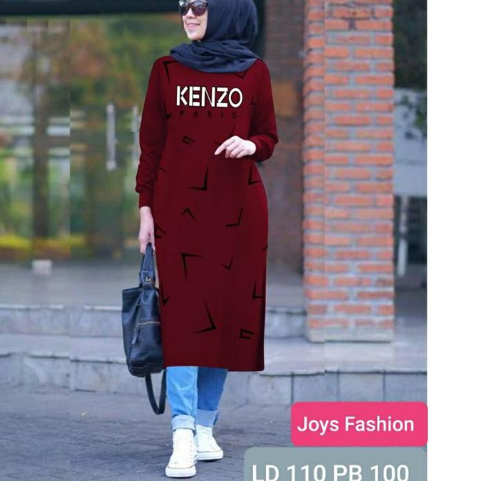 ★★★ JF Atasan Tunik Kaos Babyterry Jumbo Tunik Wanita Muslimah Terbaru KENS