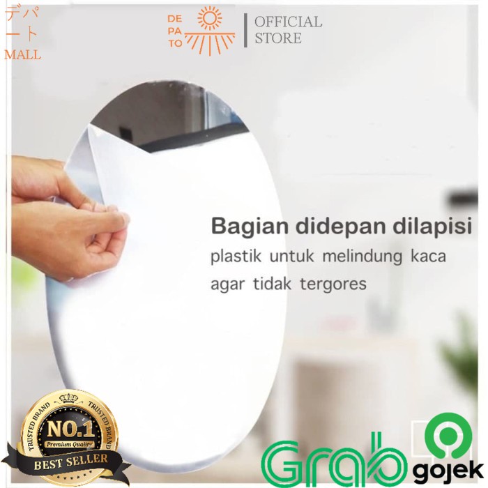 STICKER CERMIN AKRILIKI ANTI PECAH OVAL DP