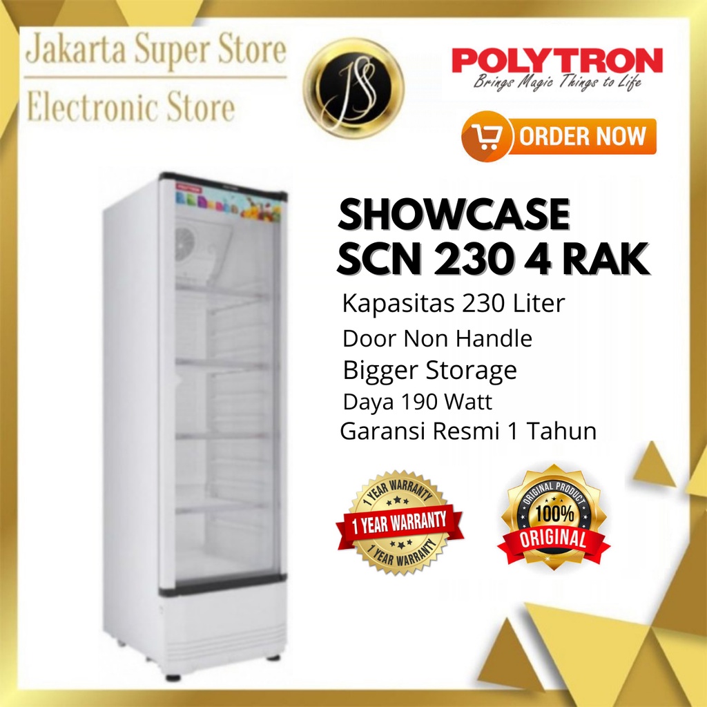 POLYTRON SHOWCASE LEMARI PENDINGIN MINUMAN SCN-230
