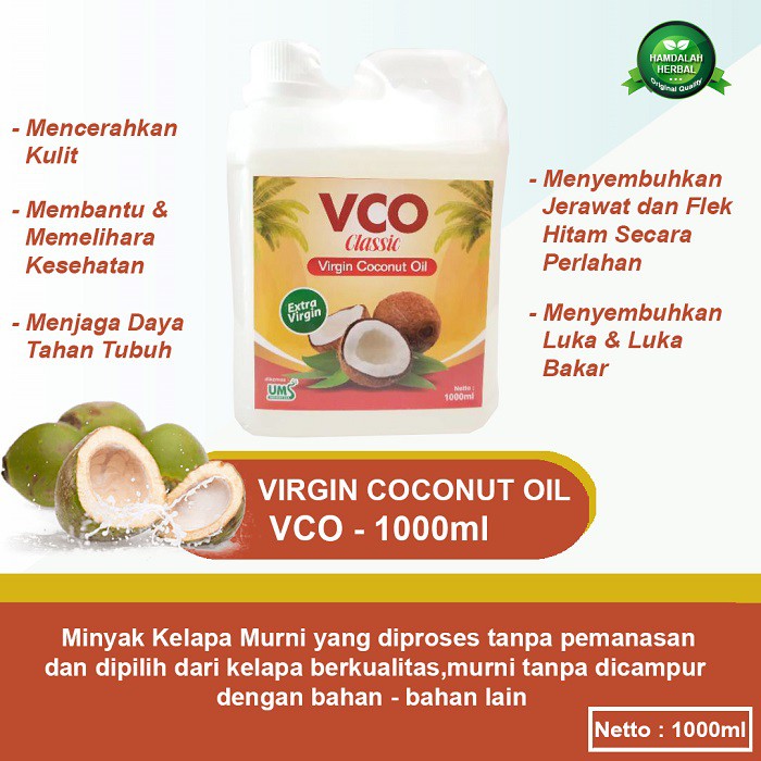 

VCO/VIRGIN COCONUT OIL 1 LT/1000ML